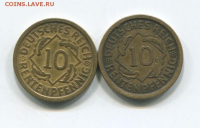Deutschland 10 Rentenpfennig, 1923 F и D - 4