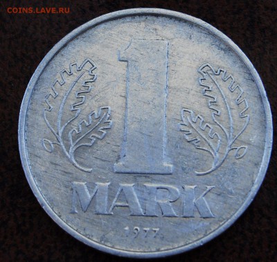 1 марка ГДР 1977 (без обозначения монетного двора)-опознание - 485