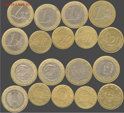Монеты Евро из оборота до 21.00 мск 26.08.2016 - Монеты евро