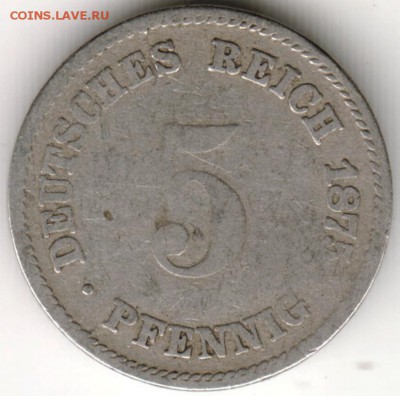 Германия. 5 пфеннигов 1875г. А до 24.00 27.08.16 г. - Scan-160820-0008