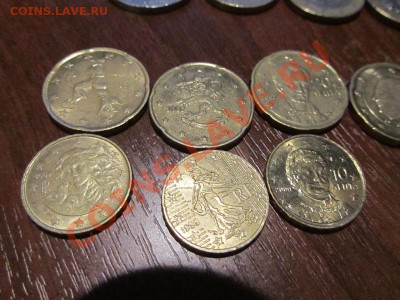 лот монет евро с номинала, включ. Сан-Марино - c3