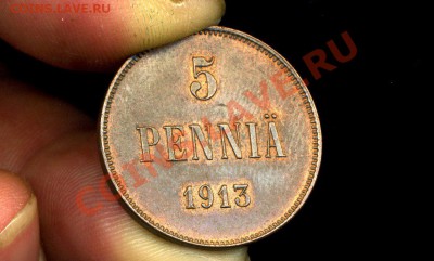 5 пенни 1913 г. Русская Финляндия до 07.12.10. 22-00 мск. - 5 п 1913-1