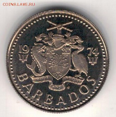 Барбадос 10 центов 1974 Крачка до 29.08.16 в 22.00мск (Г262) - 4-бар10
