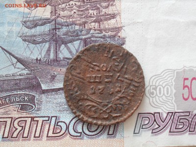 полушка 1731 г перечекан с московской копейки - SAM_7936.JPG