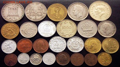 54 разные зарубежные монеты (см. описание). До 24.08_22.08мс - 3
