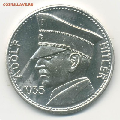 Монетовидный жетон - ADOLF HITLER 1935. - жетон-5RM-1935-Гитлер_А