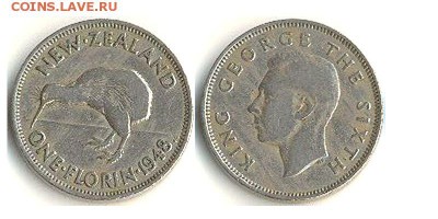Флорин 1948г. Новая Зеландия до 31.08.16 в 22.10 - флорин1948