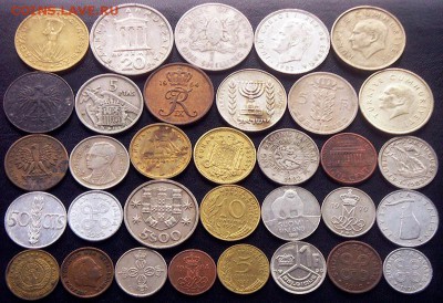 62 разные зарубежные монеты (см. описание). До 25.08_22.00мс - 1