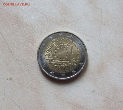 2 ЕВРО серии "30 лет ФЛАГУ ЕС" (UNC,6 шт.)   27.08. 22-00мск - 2австр_2