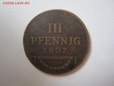 3 Пфенинга 1807 год Саксе-Кобург-Саалфельд - 3 пфенинга 1