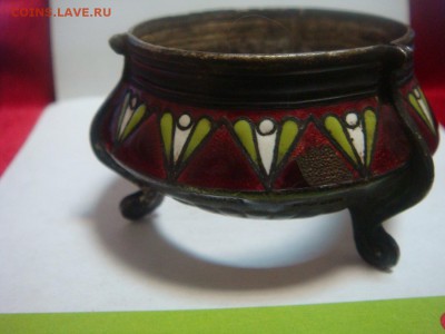 Солонка мельхиор ТРИ эмальки СССР Мстера 5юммет - DSC04909.JPG