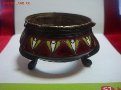 Солонка мельхиор ТРИ эмальки СССР Мстера 5юммет - DSC04908.JPG