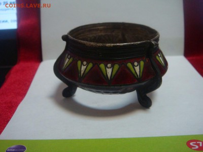 Солонка мельхиор ТРИ эмальки СССР Мстера 5юммет - DSC04907.JPG