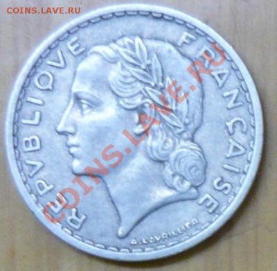 Франция 5 франков. 1949 г.До 5.12.10 г. 20-00 МСК. - 5 фр. 49.1
