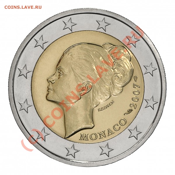 2 Euro Monaco "Grace Kelly" - bbe364764407