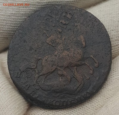 2 копейки 1766 (перечекан) - 1766-2