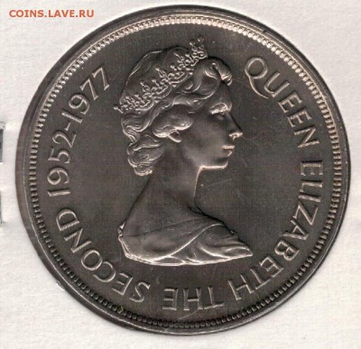 ФОЛКЛЕНДЫ КРОНА 1977 СЕРЕБР.ЮБИЛЕЙ ДО 01.09 В 22Ч (Г292) - 4-фол77