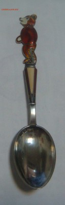 Ложка чайная детская "Мишка",916 пр.,эмаль, Таллин - DSC04913.JPG