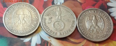 5 марок Германия. 1935, 1936. 3 разных. До 2.09.2016 в 22.10 - 20160827_193257-1