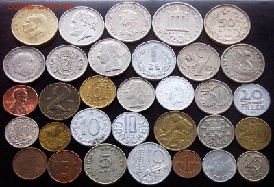 72 разные зарубежные монеты (см. описание). До 29.08_22.00мс - 4
