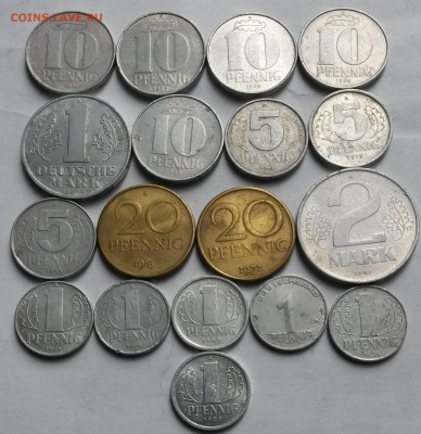 ГДР. 18 монет 1953-1989г  Окон 1.09.16 в 21.00мск - 1
