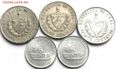 Куба. 5 монет 1962-1988г  Окон 1.09.16 в 21.00мск - куб4