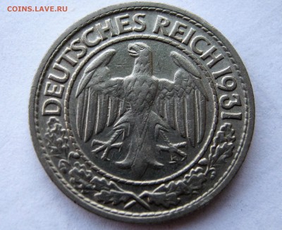 ВЕЙМАРСКАЯ республика 50 пфеннигов 1931 D.	05.09.2016. - 034.JPG
