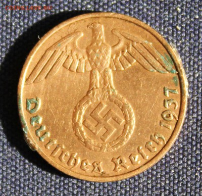 С 1 руб. III-й РЕЙХ 1 пфенниг 1937г."F" БРОНЗА  до 5.09 в 22 - IMG_2999.JPG