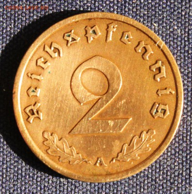 С 1 руб.III-й РЕЙХ 2 пфеннига 1939г."А" БРОНЗА  до 5.09 в 22 - IMG_2992.JPG