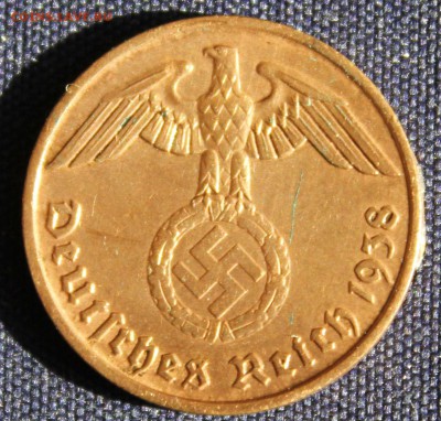 С 1 руб.III-й РЕЙХ 2 пфеннига 1938г."J" БРОНЗА  до 5.09 в 22 - IMG_2989.JPG