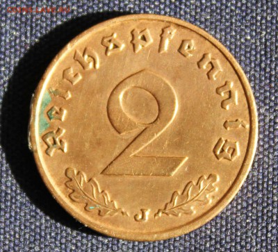 С 1 руб.III-й РЕЙХ 2 пфеннига 1938г."J" БРОНЗА  до 5.09 в 22 - IMG_2988.JPG