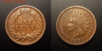 Камерун, Мадагаскар, США и Польша (по монете на оценку) - США – 1 цент (1883) «Индеец» бронза (XF)