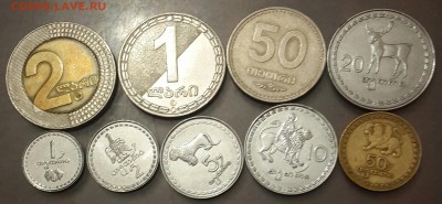 Набор монет Грузии. 9 монет. 1993,2006До 7.09.2016 в 22.00 - 20160719_222228-1