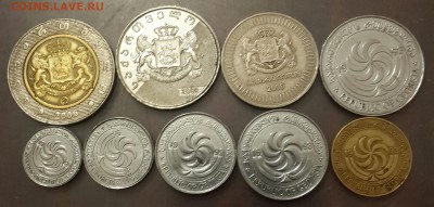 Набор монет Грузии. 9 монет. 1993,2006До 7.09.2016 в 22.00 - 20160719_222308-1