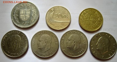 НОРВЕГИЯ, ДАНИЯ, ШВЕЙЦАРИЯ. 7 монет 1963-1997. - 007.JPG