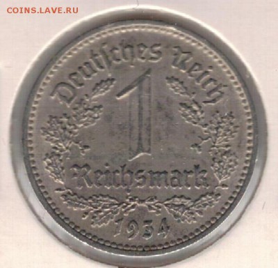 ГЕРМАНИЯ РЕЙХСМАРКА 1934D ДО 25.08.16 В 22.00МСК (Г399) - 4-г1мД1