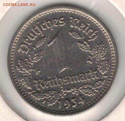 ГЕРМАНИЯ РЕЙХСМАРКА 1934G ДО 08.09.16 В 22.00МСК (Г401) - 4-г1мГ1