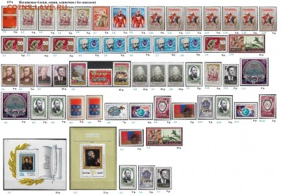 СССР 1974-1975. ФИКС - 1.1974. Блоки, марки