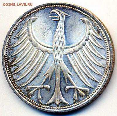 ФРГ_5 марок 1974(F). Серебро; до 04.09_22.52мск - 12390