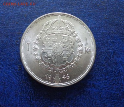 Швеция 1 крона  1946 Ag  UNC  до 06.09. - DSC00500.JPG