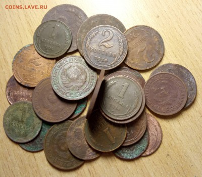 1924г 25шт.В лоте 2коп гл.гурт 7.09 22-30 - P60904-224430