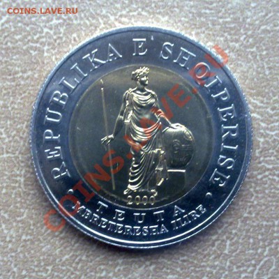 Албания 100 леков 2000 Королева Тевта(биметалл) 09.12 21.00 - Албания-2