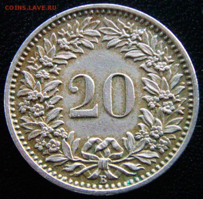 Швейцария_20 раппенов 1958; до 05.09_22.12мск - 12552