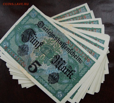 [ФИКС 250Р] Германия 5 марок 1917 UNC-AU (Ф045) - до 12.09 - 545