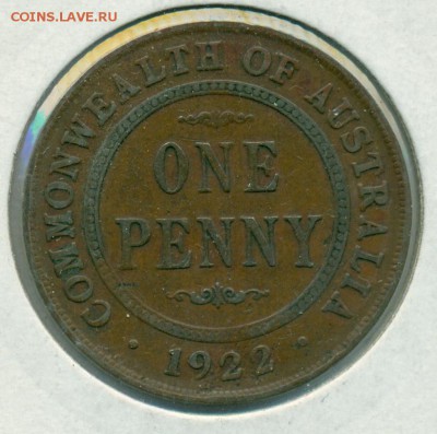 Пенни 1922 Австралийское содружество до 9.09 23-00 старт 60 - 22 ст 1