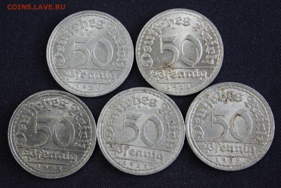 С 1 руб. ВЕЙМАРСКАЯ РЕСПУБЛИКА 50 пфеннигов 5 шт. до 11.09 - IMG_3163.JPG