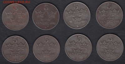 Швеция 5 эре 1942-1950 Железо до 08.09.2016 21-00 - Швеция 5 эре железо а