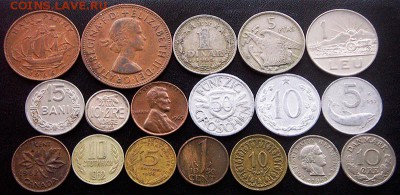 35 разных зарубежных монет не позднее 1966г; до 07.09_22.33м - 2