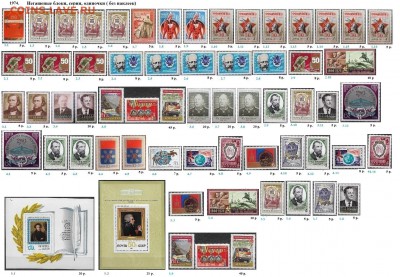 СССР 1974-1975. ФИКС - 1.1974. Блоки, марки