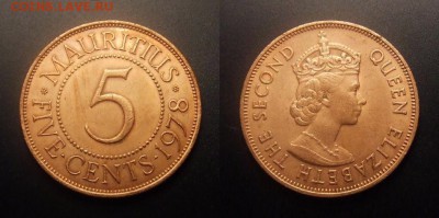 МОНЕТЫ МИРА 09-16 - Брит. Маврикий – 5 центов (1978) «Елизавета II»